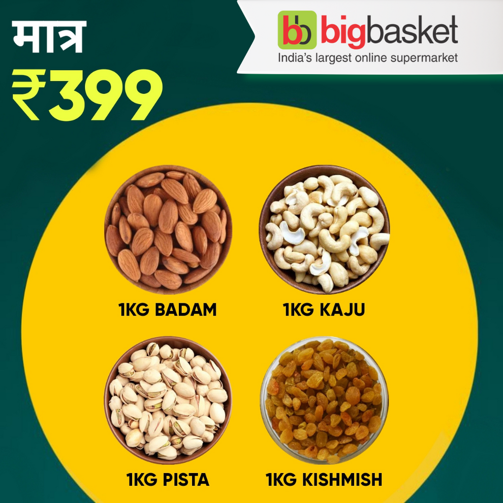 Bigbasket Offer today Get 4 Kg Mix Dry Fruits in 399